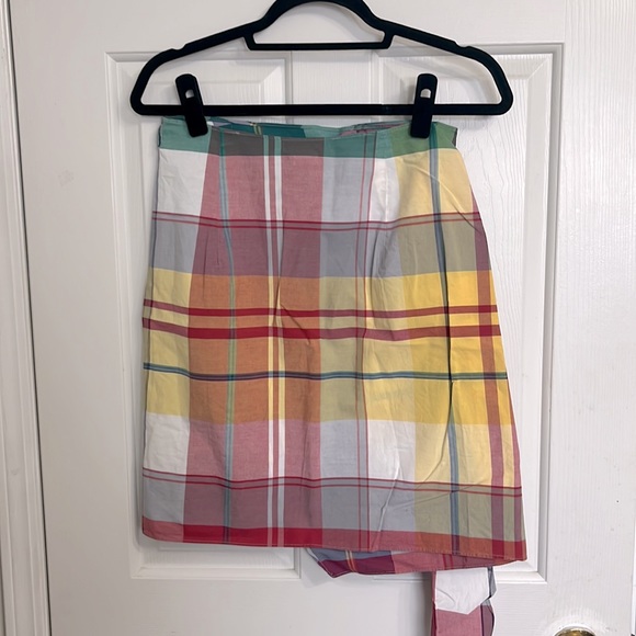 Ralph Lauren plaid wrap skirt - Picture 2 of 2